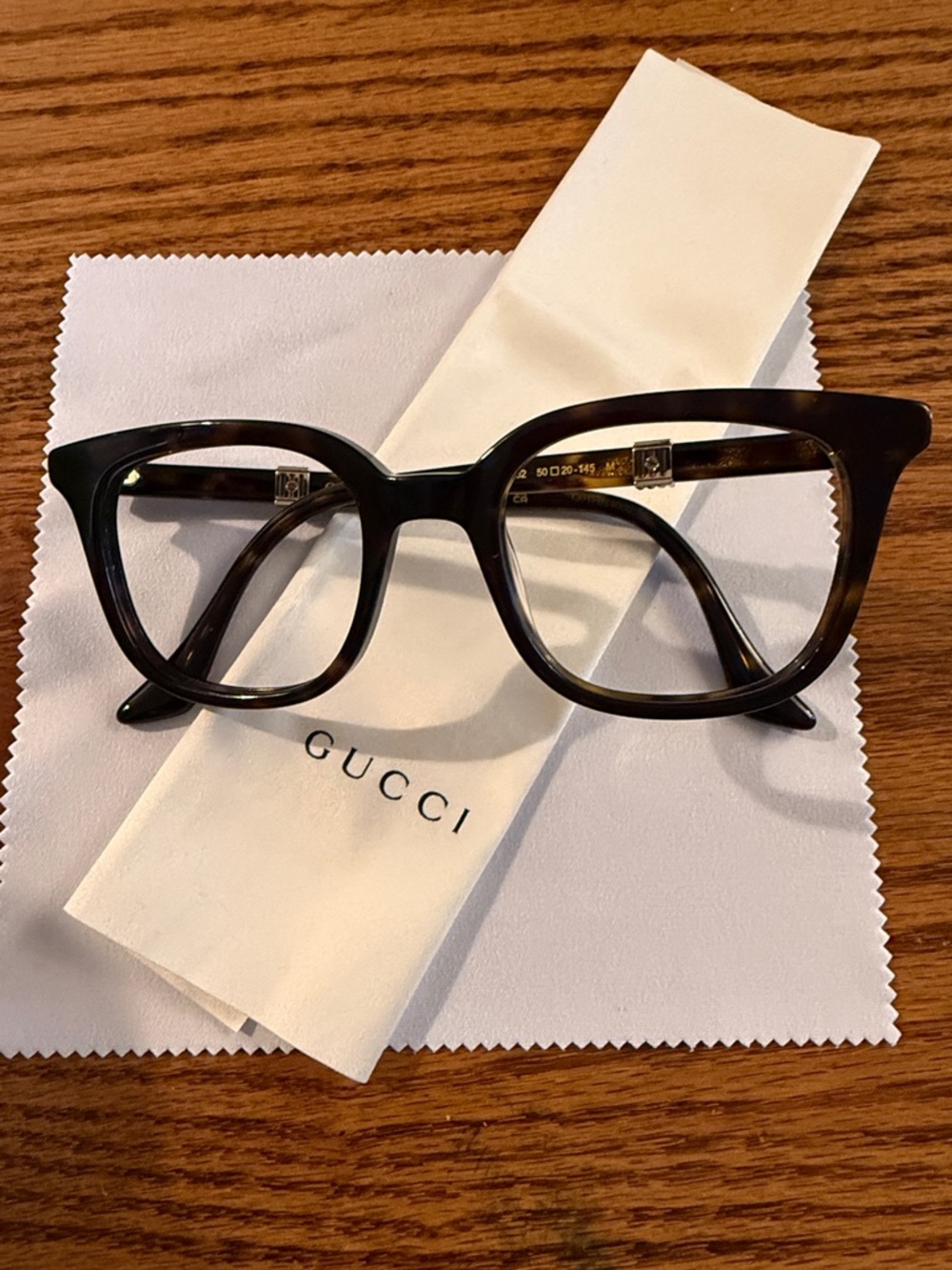 Gucci GG1497O color 002 eye size 50 Tortoiseshell Brown Square Optical Glasses